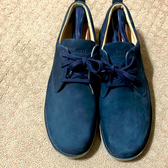 Samuel Hubbard Blue Suede Dress Shoes - Picture 1 of 3